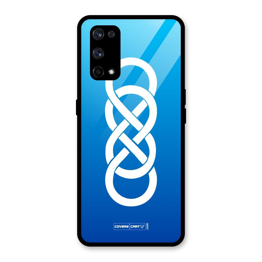 Double Infinity Blue Glass Back Case for Realme X7 Pro