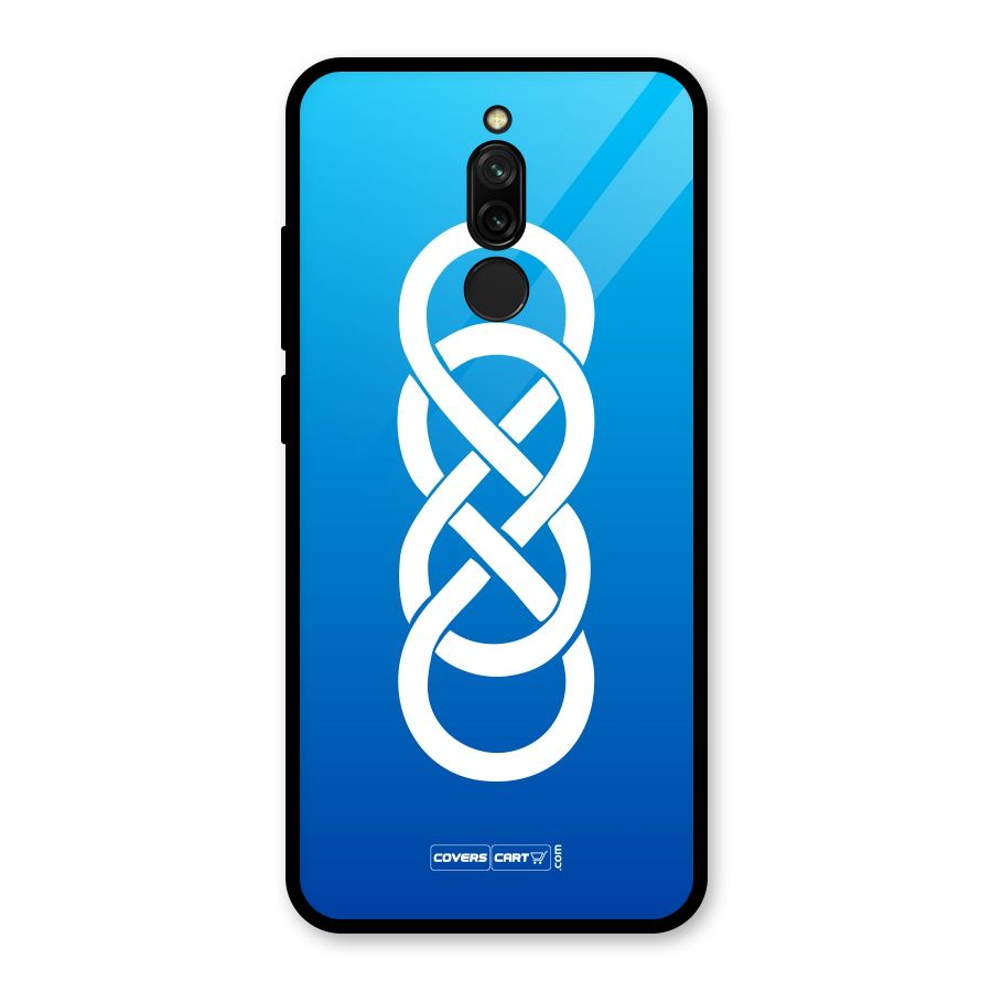 Double Infinity Blue Glass Back Case for Redmi 8