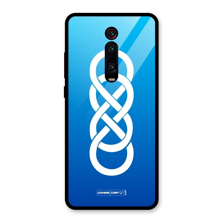 Double Infinity Blue Glass Back Case for Redmi K20