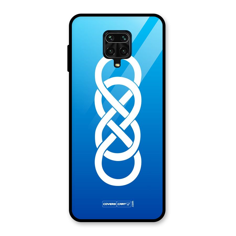 Double Infinity Blue Glass Back Case for Redmi Note 10 Lite