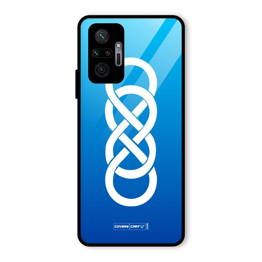 Double Infinity Blue Glass Back Case for Redmi Note 10 Pro