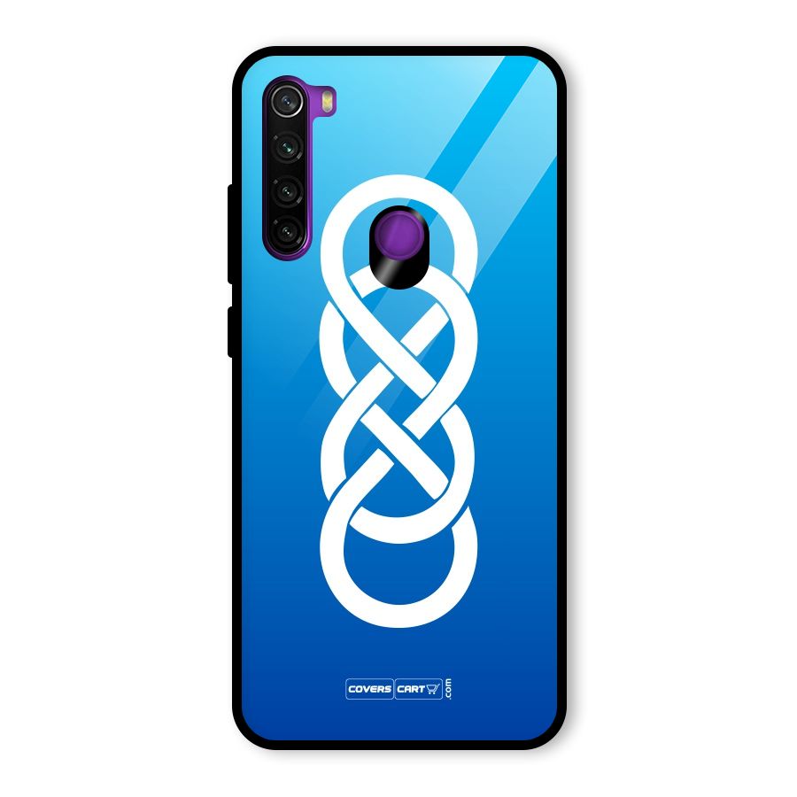 Double Infinity Blue Glass Back Case for Redmi Note 8