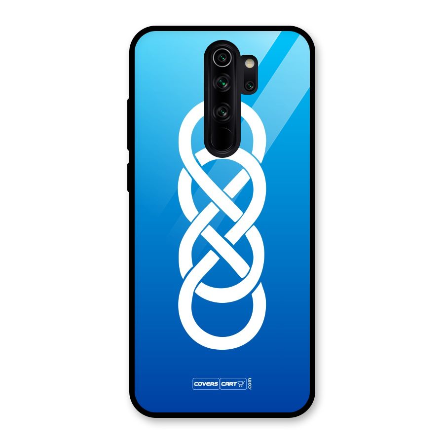 Double Infinity Blue Glass Back Case for Redmi Note 8 Pro