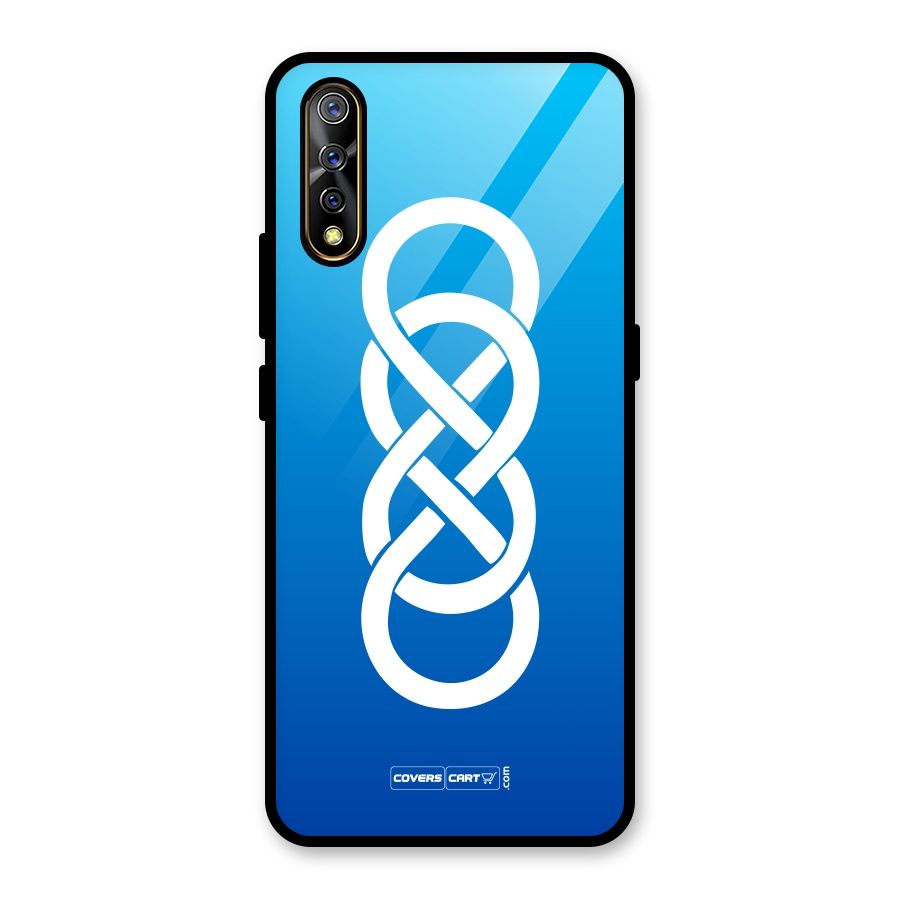 Double Infinity Blue Glass Back Case for Vivo S1