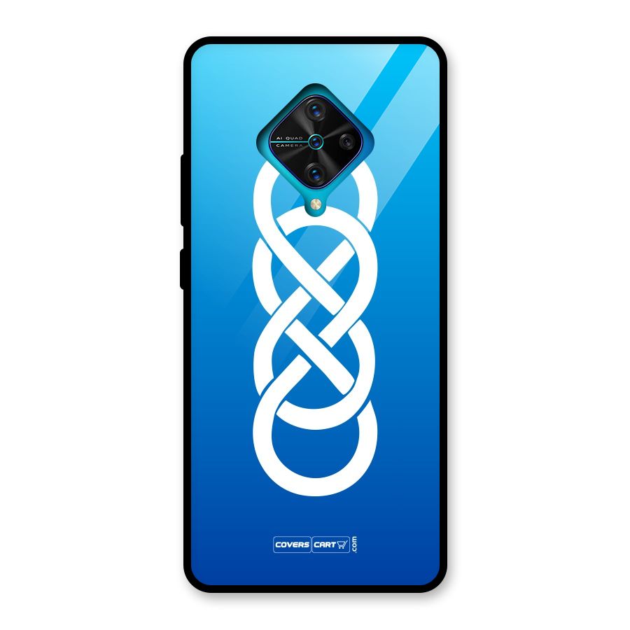 Double Infinity Blue Glass Back Case for Vivo S1 Pro