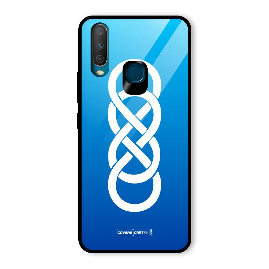 Double Infinity Blue Glass Back Case for Vivo U10