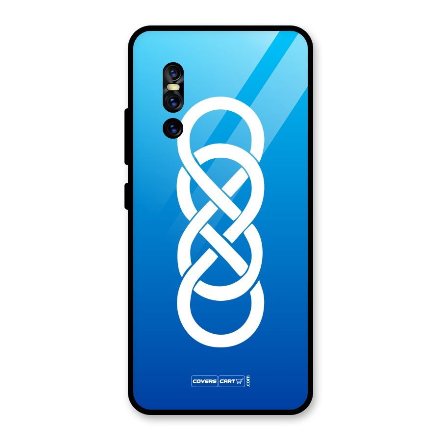 Double Infinity Blue Glass Back Case for Vivo V15 Pro