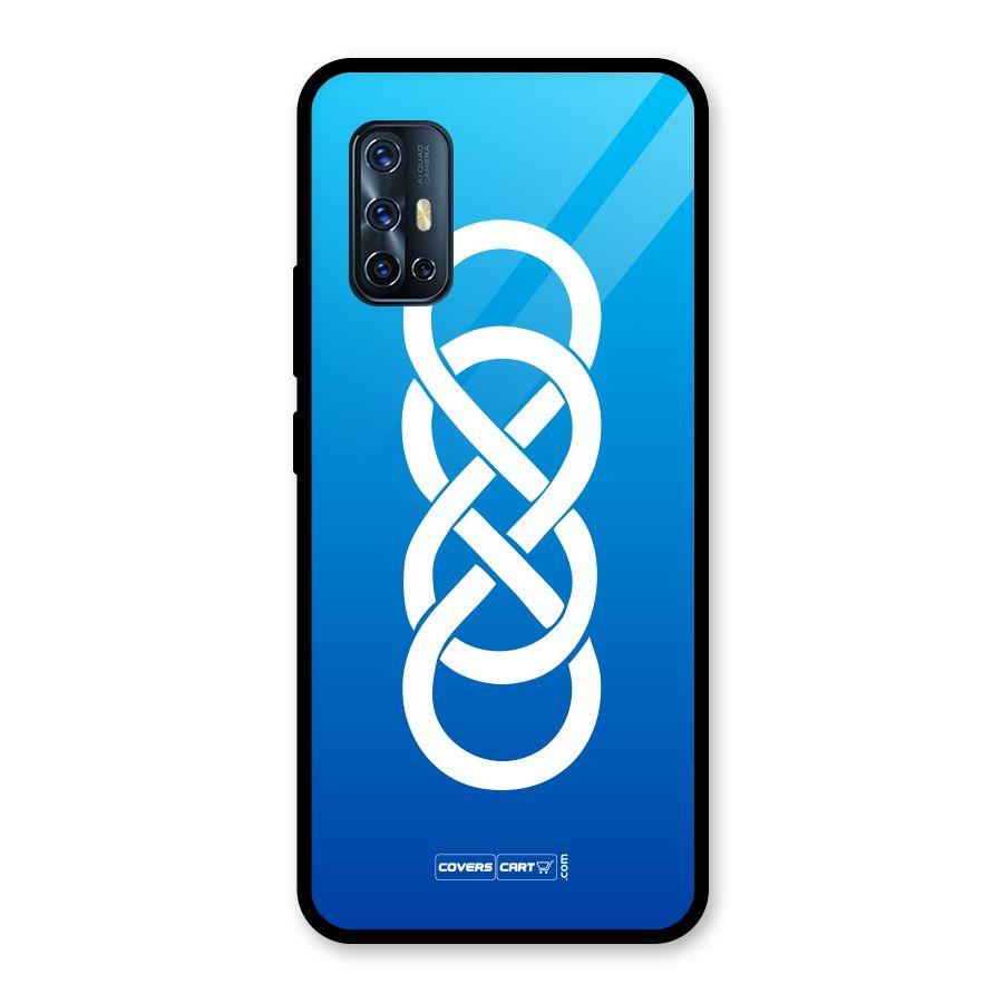 Double Infinity Blue Glass Back Case for Vivo V17