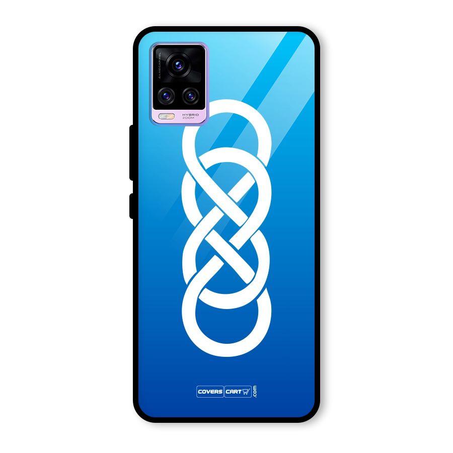 Double Infinity Blue Glass Back Case for Vivo V20 Pro