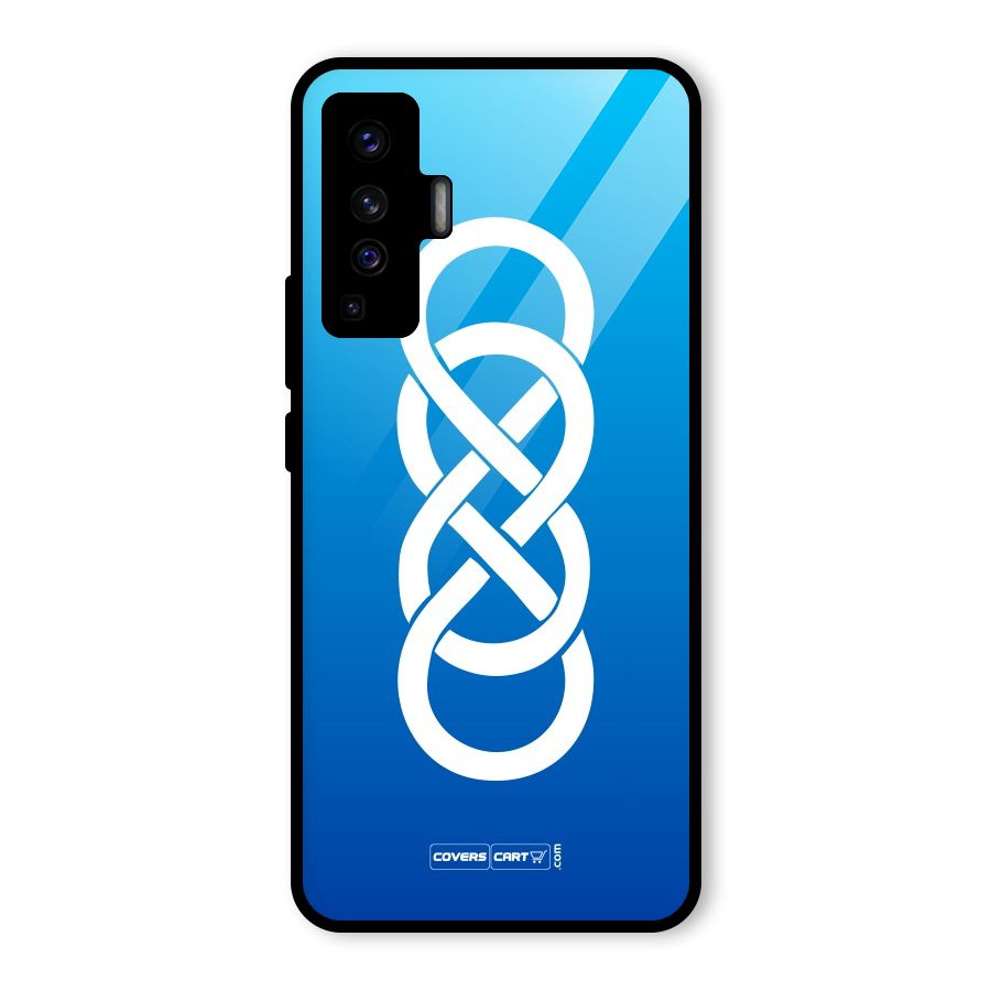 Double Infinity Blue Glass Back Case for Vivo X50