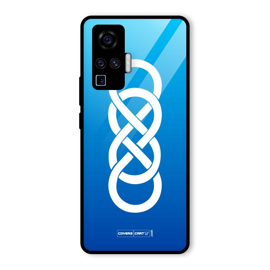 Double Infinity Blue Glass Back Case for Vivo X50 Pro