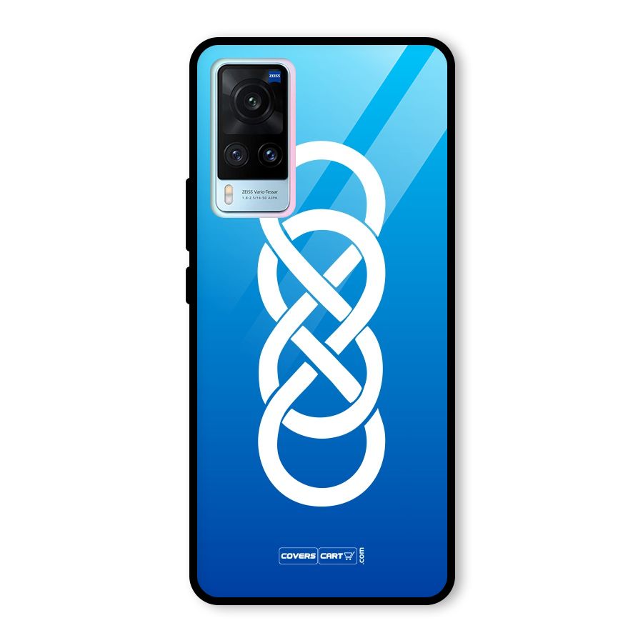 Double Infinity Blue Glass Back Case for Vivo X60