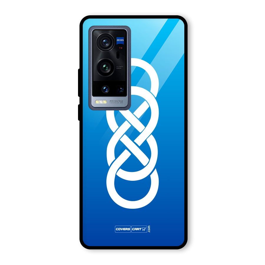 Double Infinity Blue Glass Back Case for Vivo X60 Pro Plus
