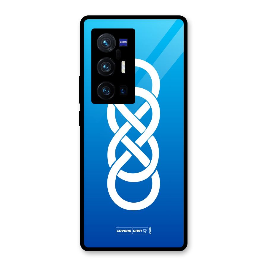 Double Infinity Blue Glass Back Case for Vivo X70 Pro Plus