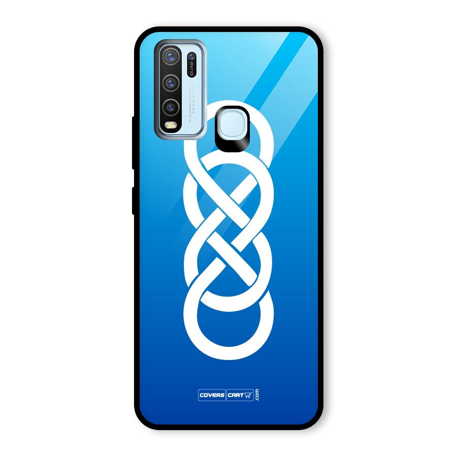 Double Infinity Blue Glass Back Case for Vivo Y50