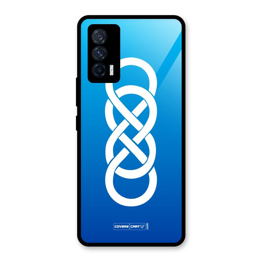 Double Infinity Blue Glass Back Case for Vivo iQOO 7 5G