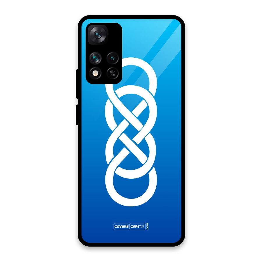 Double Infinity Blue Glass Back Case for Xiaomi 11i HyperCharge 5G