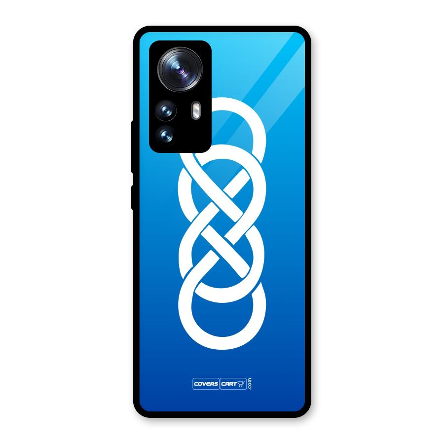Double Infinity Blue Glass Back Case for Xiaomi 12 Pro