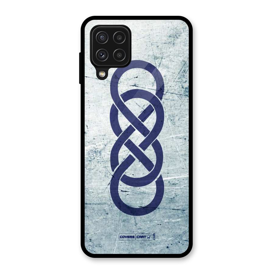 Double Infinity Rough Glass Back Case for Galaxy A22 4G