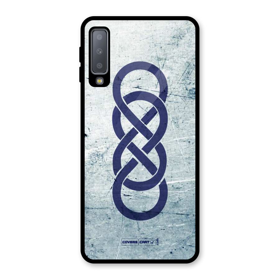 Double Infinity Rough Glass Back Case for Galaxy A7 (2018)