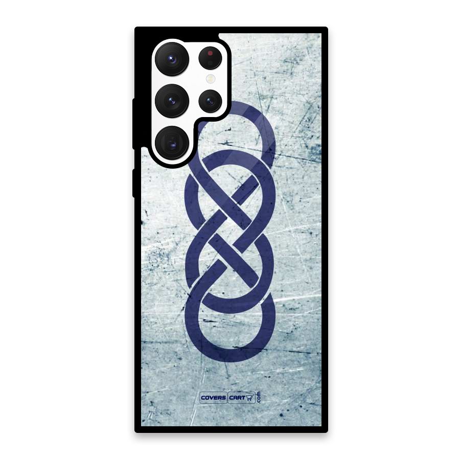 Double Infinity Rough Glass Back Case for Galaxy S22 Ultra 5G