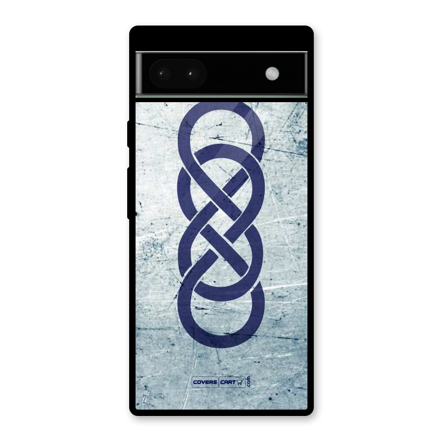Double Infinity Rough Glass Back Case for Google Pixel 6a