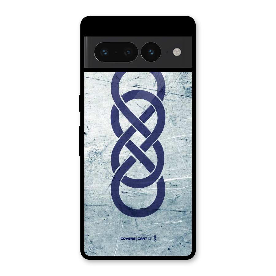 Double Infinity Rough Glass Back Case for Google Pixel 7 Pro