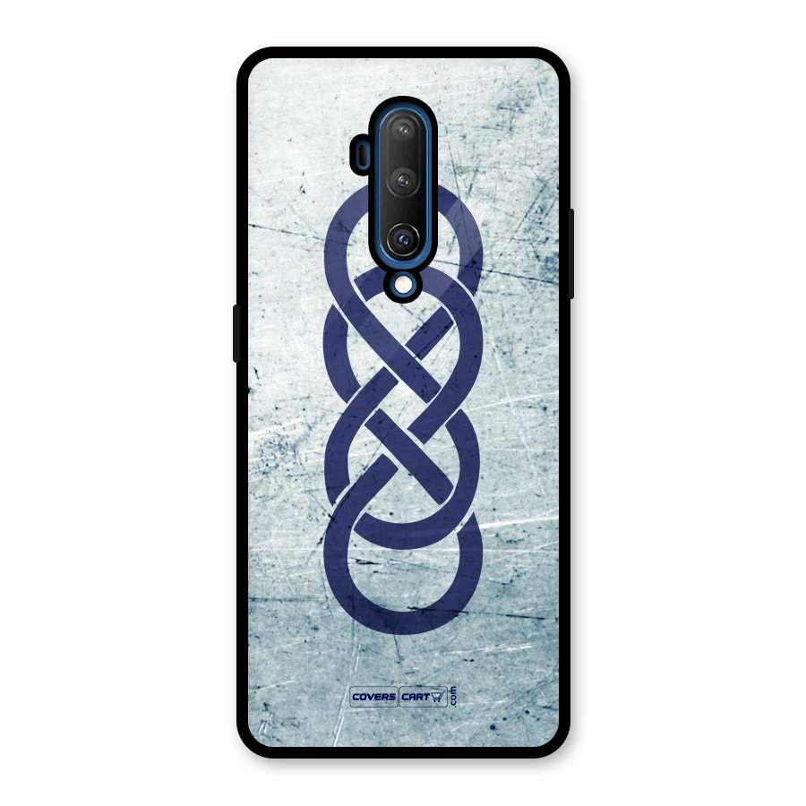 Double Infinity Rough Glass Back Case for OnePlus 7T Pro