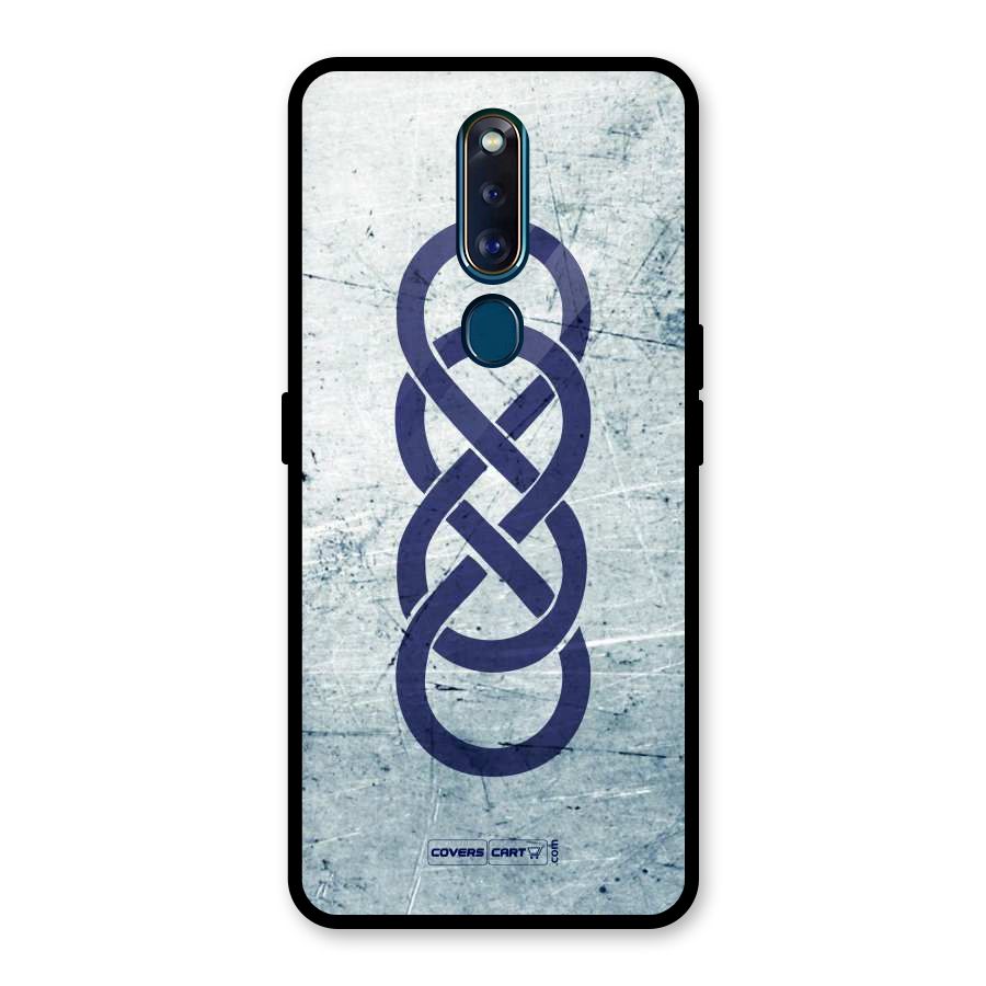 Double Infinity Rough Glass Back Case for Oppo F11 Pro