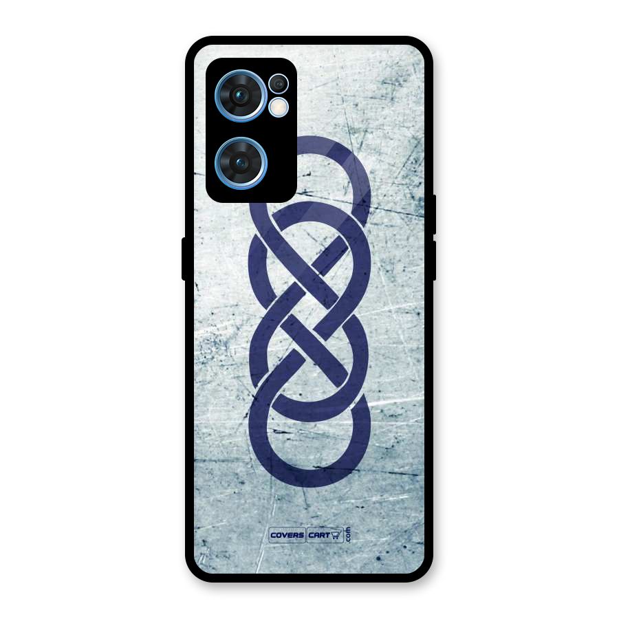 Double Infinity Rough Glass Back Case for Oppo Reno7 5G