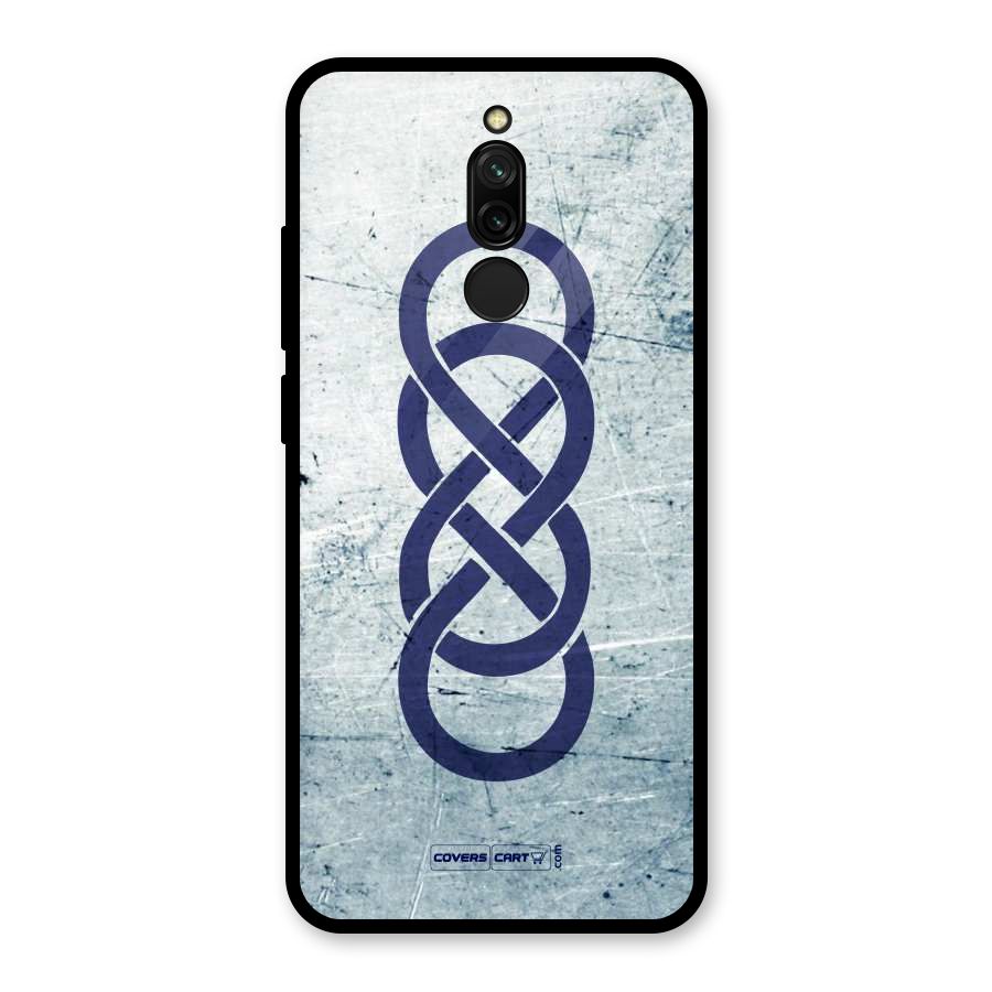 Double Infinity Rough Glass Back Case for Redmi 8