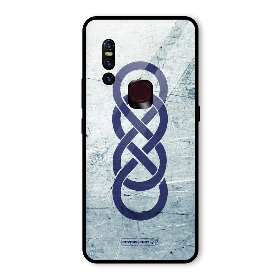 Double Infinity Rough Glass Back Case for Vivo V15