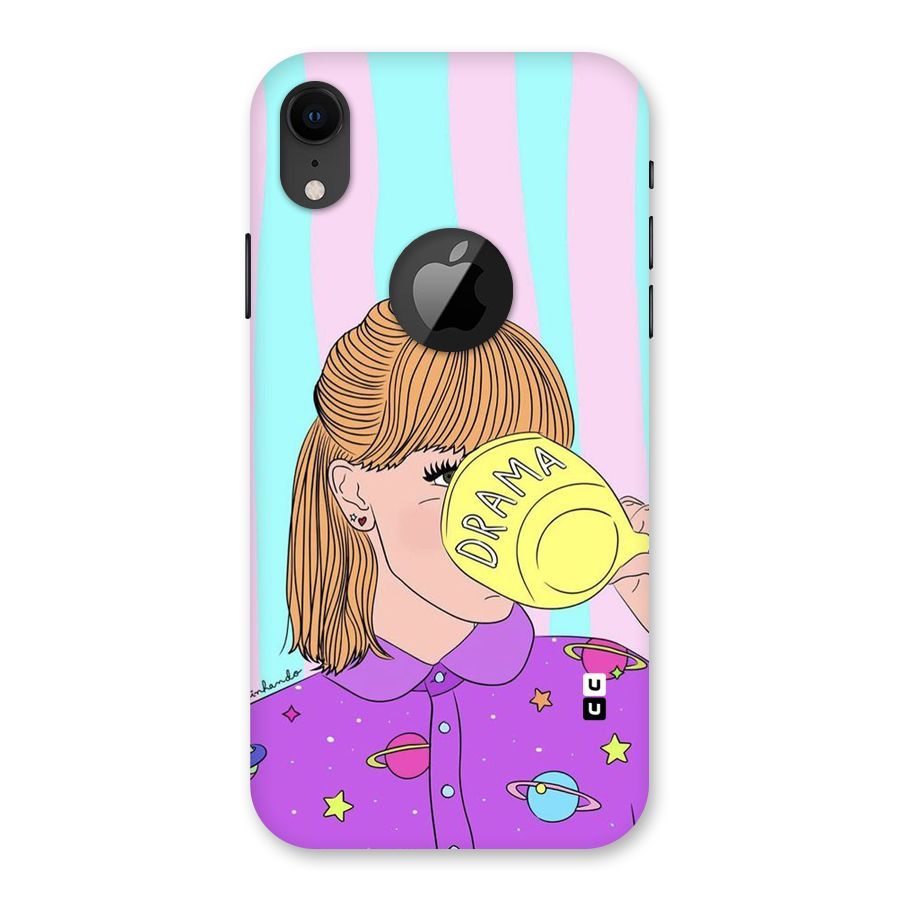 Drama Cup Back Case for iPhone XR Logo Cut