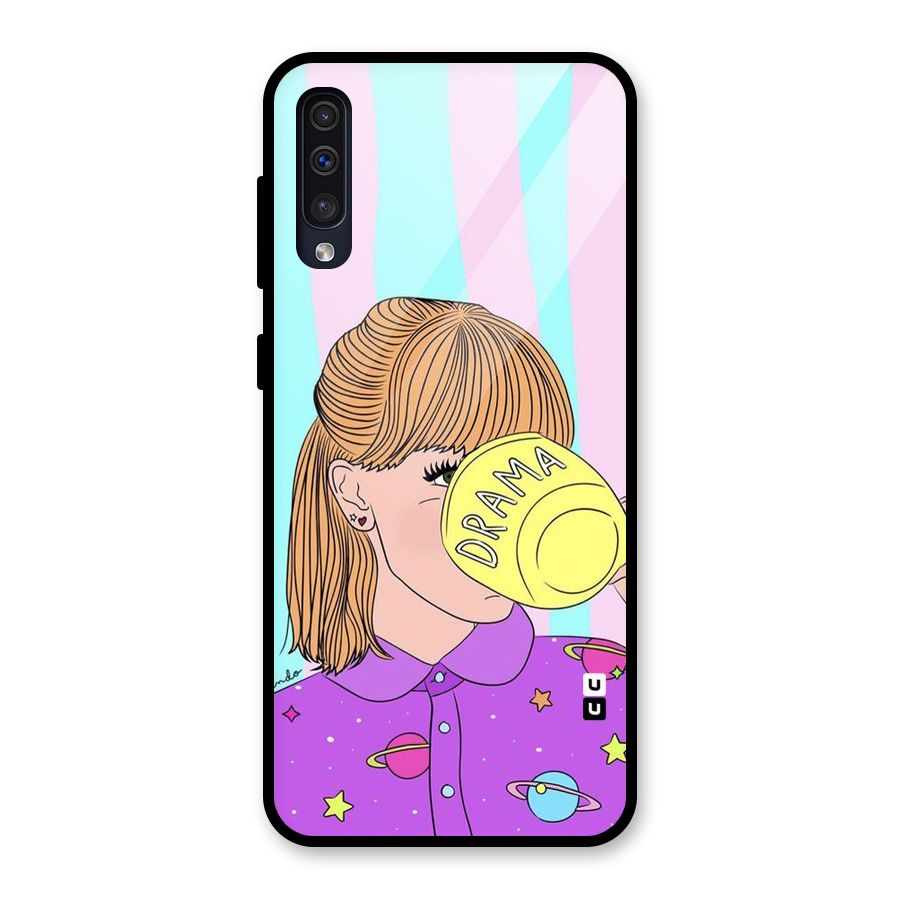 Drama Cup Glass Back Case for Galaxy A50