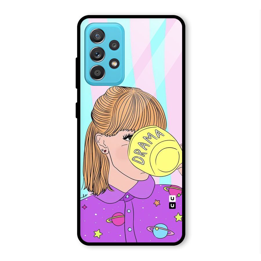 Drama Cup Glass Back Case for Galaxy A52s 5G