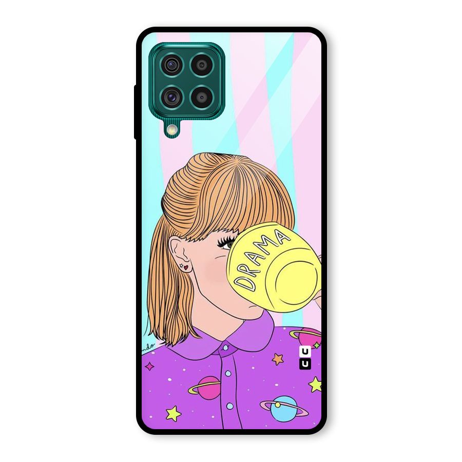 Drama Cup Glass Back Case for Galaxy F62