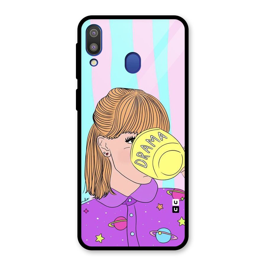 Drama Cup Glass Back Case for Galaxy M20