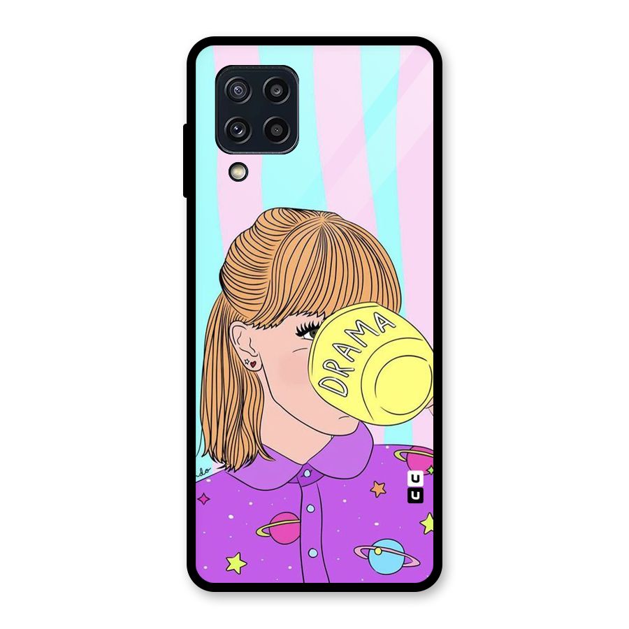 Drama Cup Glass Back Case for Galaxy M32