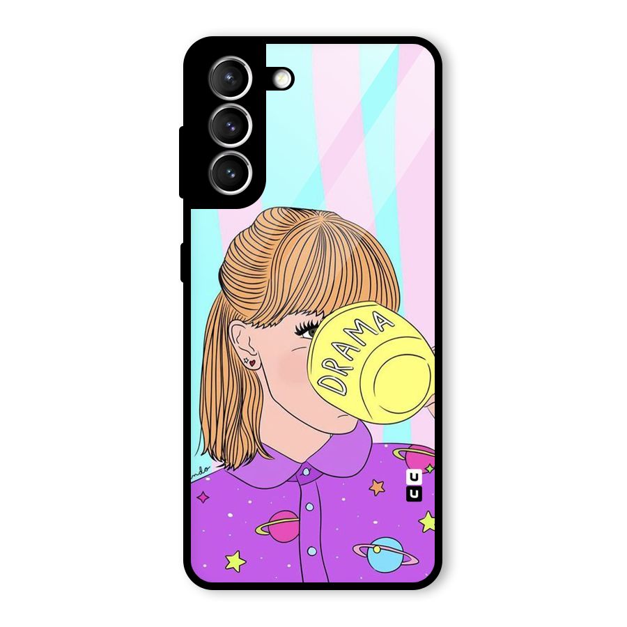 Drama Cup Glass Back Case for Galaxy S21 5G