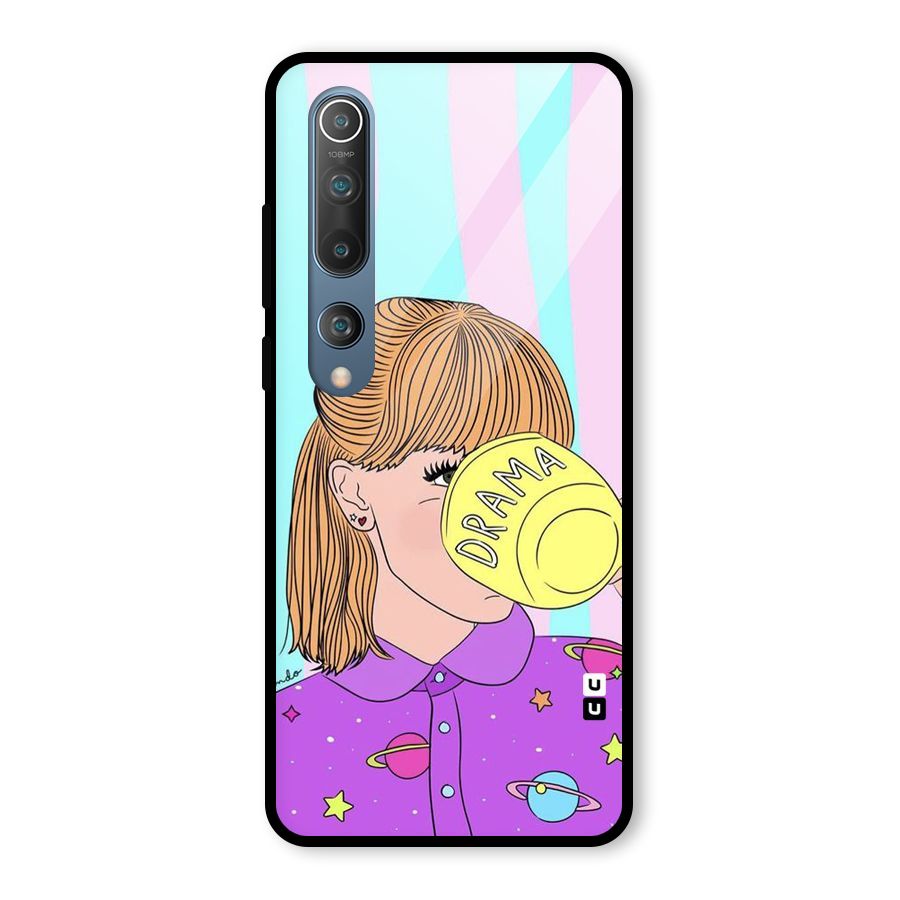 Drama Cup Glass Back Case for Mi 10