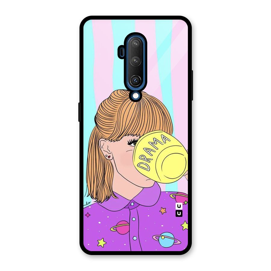 Drama Cup Glass Back Case for OnePlus 7T Pro