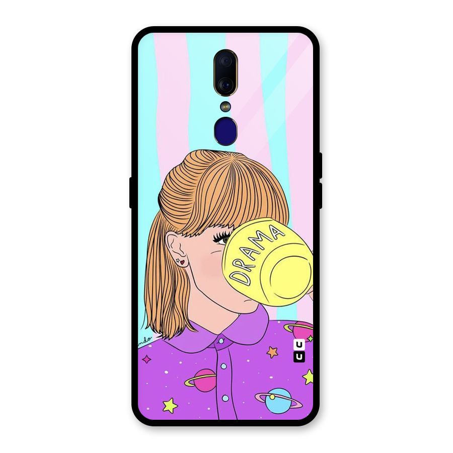 Drama Cup Glass Back Case for Oppo F11