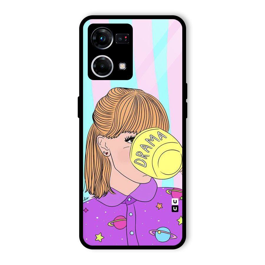 Drama Cup Glass Back Case for Oppo F21 Pro 4G