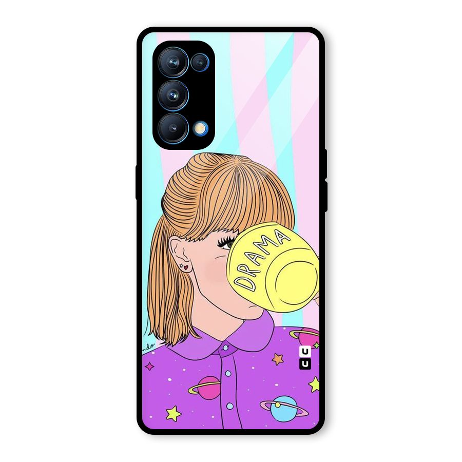 Drama Cup Glass Back Case for Oppo Reno5 Pro 5G