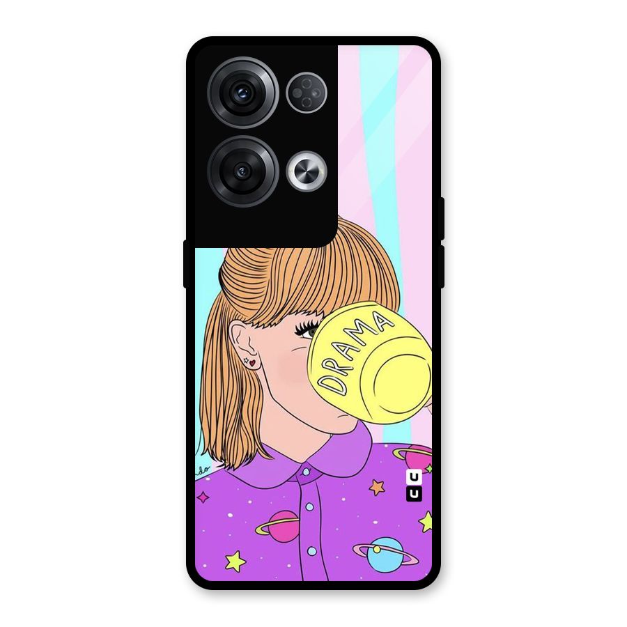 Drama Cup Glass Back Case for Oppo Reno8 Pro 5G