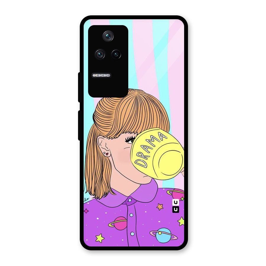 Drama Cup Glass Back Case for Poco F4 5G