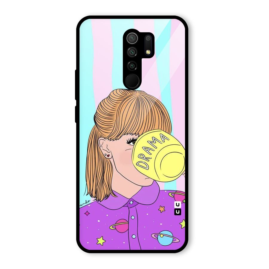 Drama Cup Glass Back Case for Poco M2