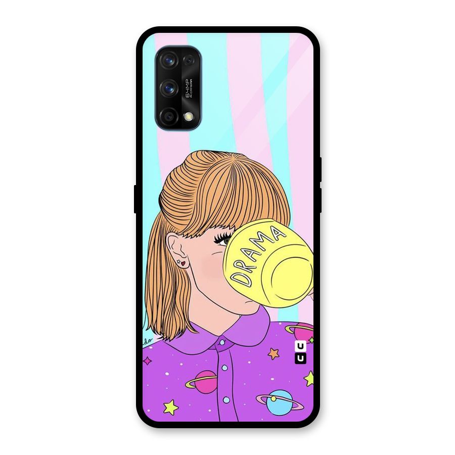Drama Cup Glass Back Case for Realme 7 Pro