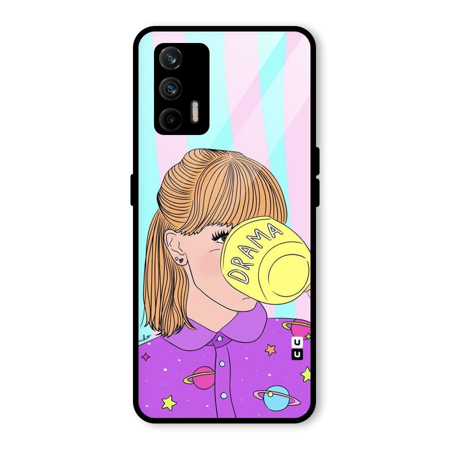 Drama Cup Glass Back Case for Realme GT 5G