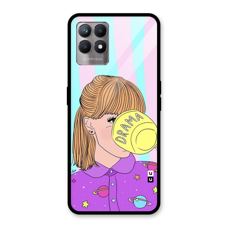 Drama Cup Glass Back Case for Realme Narzo 50